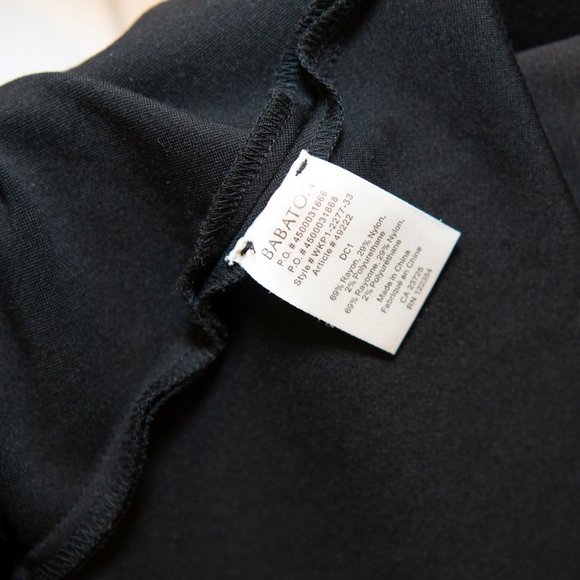 Black flare hip back zip Babaton top sz 4 - Picture 4 of 4